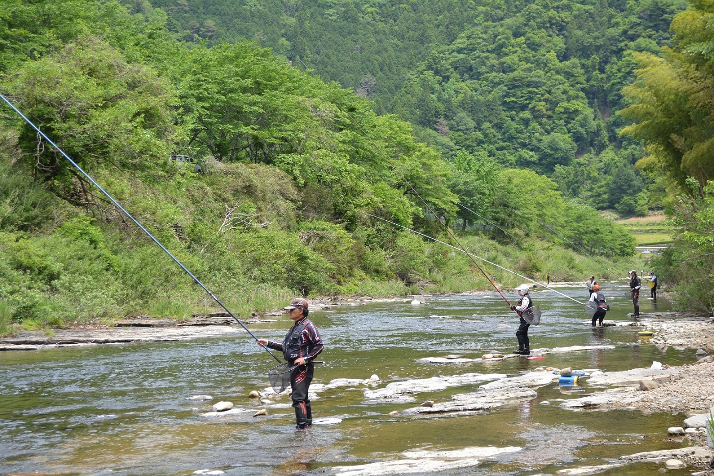 鮎釣り