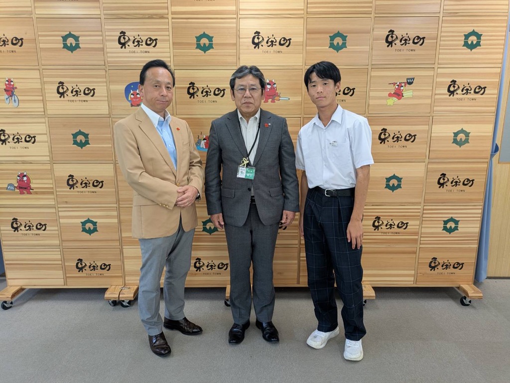 町長との記念撮影